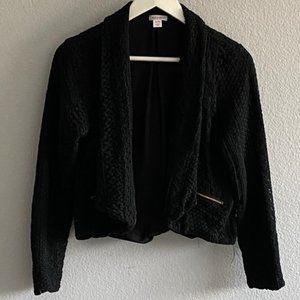 Xhilaration Lace/Crochet Cropped Blazer